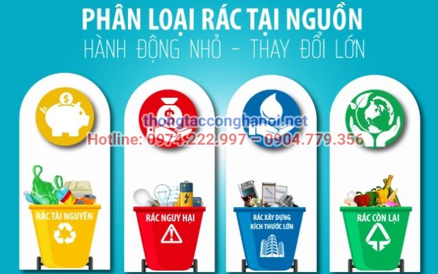 Phân loại rác đúng quy định