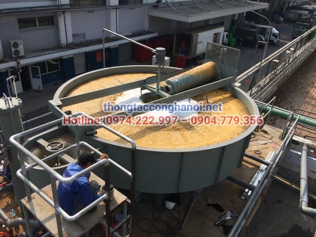 Công trình ứng dụng phương pháp tuyển nổi để tách cặn và tạp chất rắn hoặc lỏng khó lắng khỏi nước thải