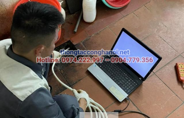 Thông tắc cống bằng phương áp siêu âm