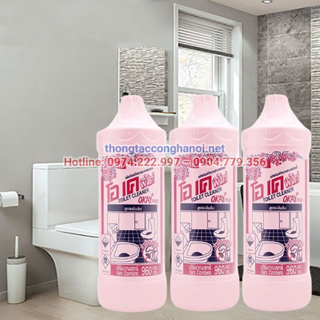 Nước tẩy bồn cầu Okay Pink