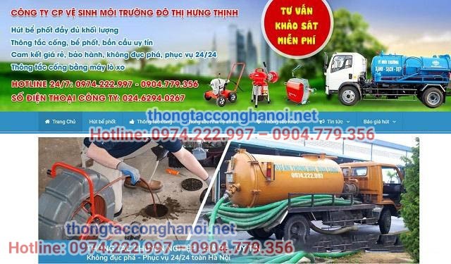 công ty hút bể phốt Hưng Thịnh