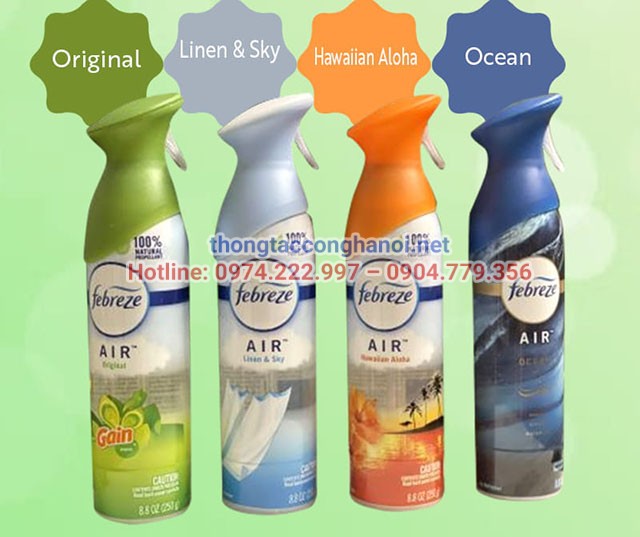 Nước xịt khử mùi nhà vệ sinh Febreze AIR