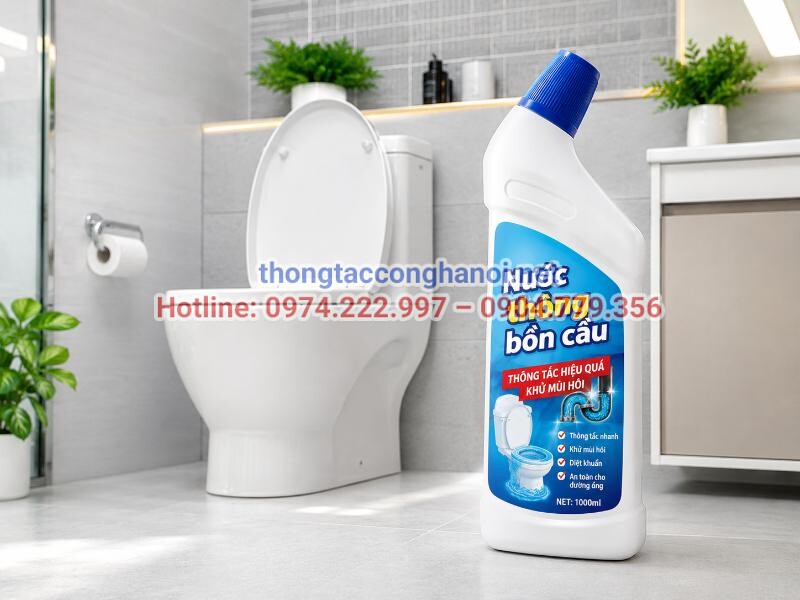 Các loại nước thông bồn cầu phổ biến trên thị trường giúp phân hủy cặn bẩn và chất thải hữu cơ hiệu quả.
