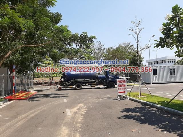 Hút hầm cầu bằng máy áp lực cao